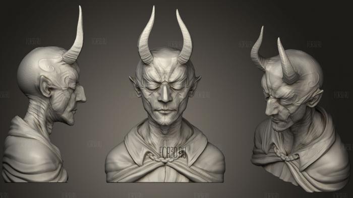 Demon In Thought stl model for CNC